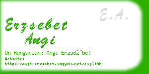 erzsebet angi business card